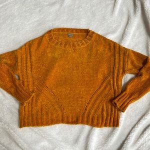 Charlotte Russe xs chenille orange crop sweater